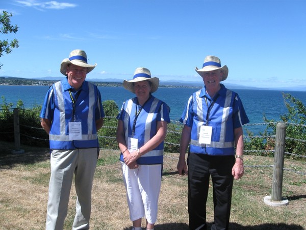 Community Ambassadors Coordinator Neil Peterson, and volunteers Sheryll Keen and Graham Penberthy.